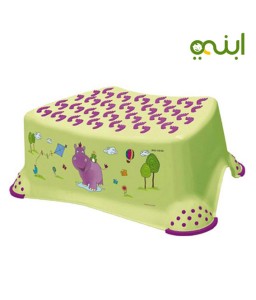 Keeeper Hippo Washbasin and Toilet Step Stool for Kids, Green