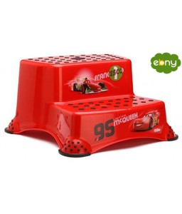 Cars Double Step Stool With Anti-Slip-Function - Red