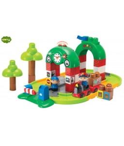 Game train station 67 pieces develop creativity in the child