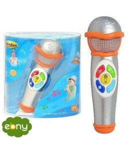 Microphone with bright lights and pleasant sound effects