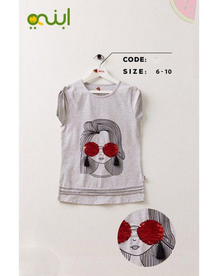 Attractive T shirt for girls in the summer - red