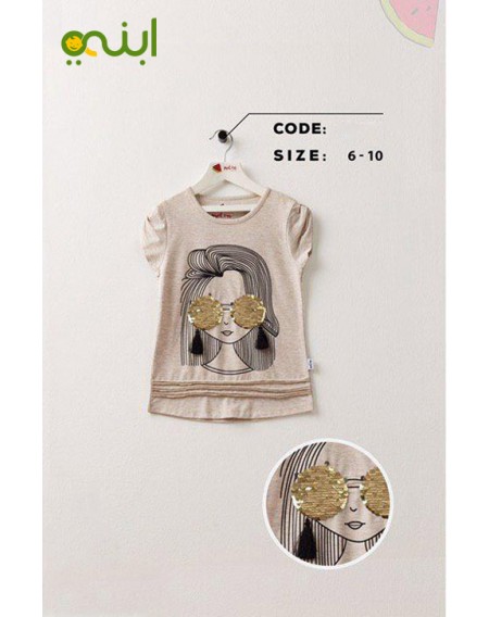 Attractive T shirt for girls in the summer - golden