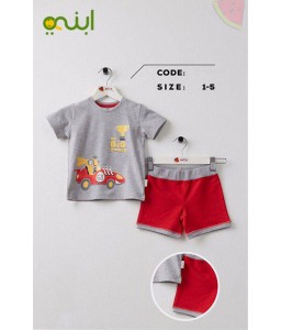 Pajama two pieces with wonderful prints - red