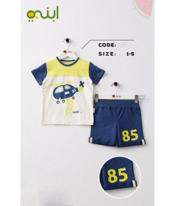 Pajamas in calm colors for boys - yellow