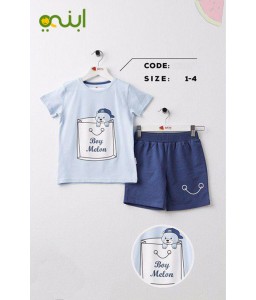 wonderful set in calm colors for children - blue